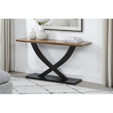 Load image into Gallery viewer, Entryway Console Table With Cross Legs Design - Natural / Espresso

