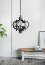 Load image into Gallery viewer, Farmhouse Chandelier, 6 Light Wood Chandelier Pendant Light Fixture With Adjustable Chain For Dining Room Living Room Entryway, Bulb Not Included
