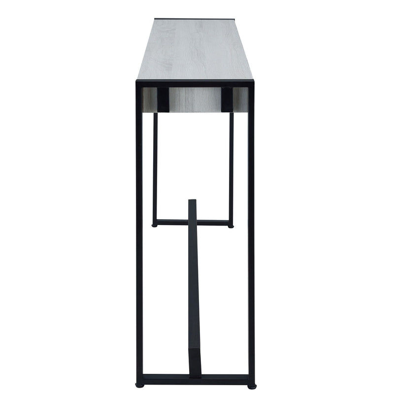 Distressed Sled Console Table - White / Black