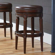 Load image into Gallery viewer, Rustic Elegance Backless Swivel Stool
