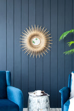 Load image into Gallery viewer, Retro DesignSunburst Metal Wall Mirror Decorative Mirror For A Bedroom Dressing Room, Hallway Or Living Space - Gold
