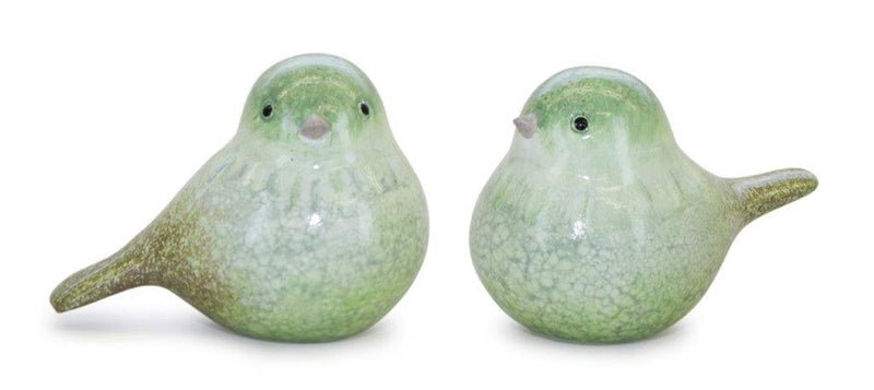 Bird Figurine Tabletop Sculpture (Set of 4) - Green