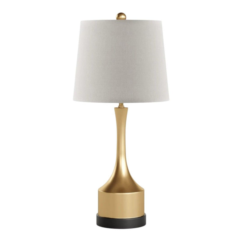 Table Lamps With Empire Shades (Set of 2) - Brass