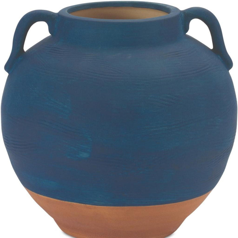 Round Urn (632622) - Blue / Terra Cotta