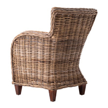 Load image into Gallery viewer, Wide Edge Wicker Chairs With Seat Cushion (Set of 2) - Natural

