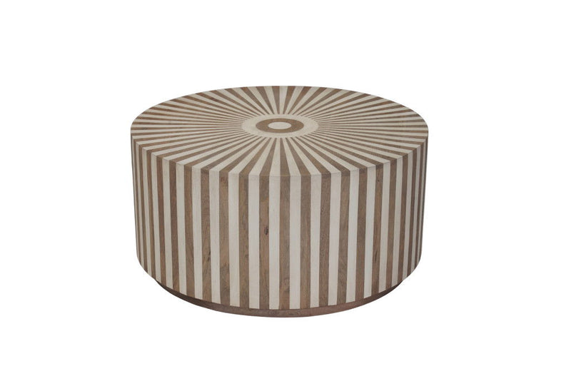 Solid Wood Round Solid Coffee Table - Brown
