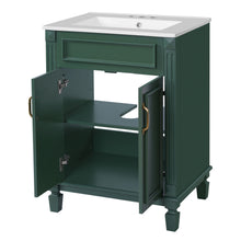 Load image into Gallery viewer, Bathroom Vanity With Top Sink, Cabinet With 2 Soft Closing Doors
