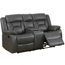 Load image into Gallery viewer, Modern Reclining Loveseat With Console, Cup Holders, Storage
