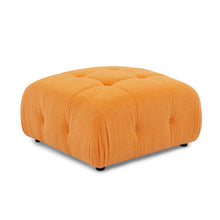 Load image into Gallery viewer, Modular Sectional Sofa, Button Tufted Designed and DIY Combination,L Shaped Couch with Reversible Ottoman, Orange Velvet
