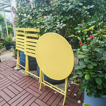 Load image into Gallery viewer, 3 Piece Patio Bistro Set Of Foldable Round Table And Chairs
