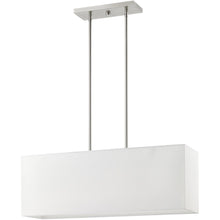 Load image into Gallery viewer, 12" Three Light Dimmable Chandelier With Shades - Nickel
