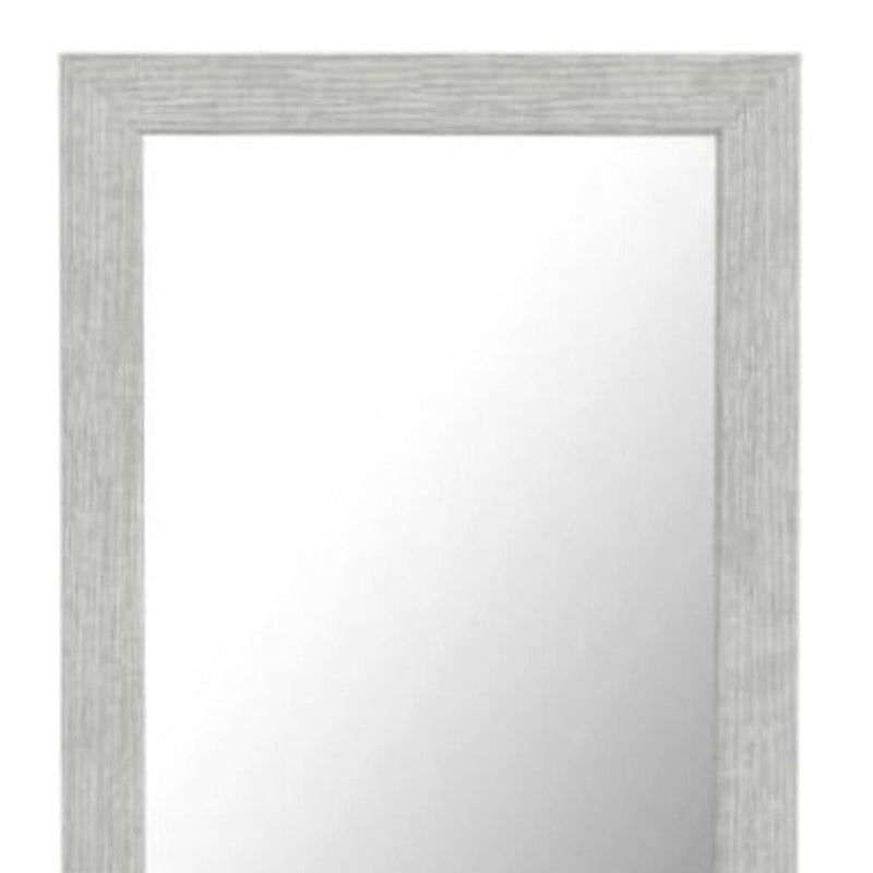 Solid Wood Freestanding Framed Standing Mirror - White