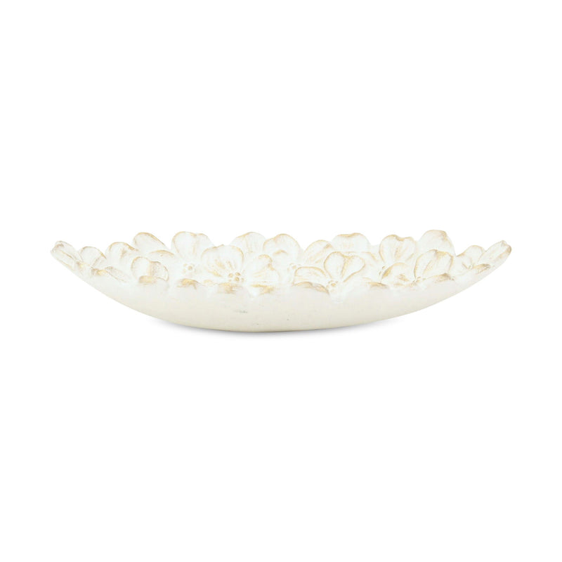 10" Cast Iron Handmade Trinket Tray - White