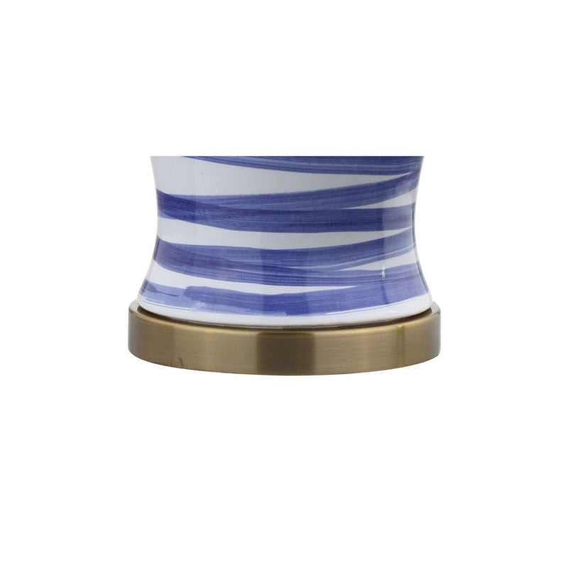 29" Novelty Table Lamp With Drum Shade - Blue