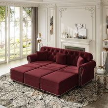 Load image into Gallery viewer, Upholstered Sofa Set With Nailhead Trim And Rolled Armrests, Includes Pillows
