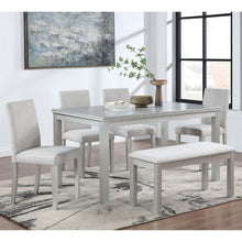 Load image into Gallery viewer, Dining Table Set With Crystal Decoration And Upholstered Chairs
