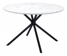 Load image into Gallery viewer, 47" Rounded Steel Dining Table - White
