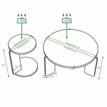 Load image into Gallery viewer, Round Coffee &amp; End Table Set
