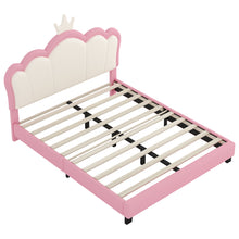 Load image into Gallery viewer, Upholstered Princess Platform Bed With Crown Headboard
