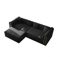 Load image into Gallery viewer, 3-In-1 Convertible Sleeper Sofa With Movable Ottoman For Living Room
