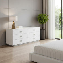 Load image into Gallery viewer, Solid Wood Six Drawer Dresser - White
