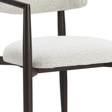 Load image into Gallery viewer, Aluminum Open Back Dining Arm Chair - White / Black
