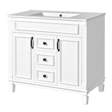 Load image into Gallery viewer, Bathroom Vanity With Top Sink, Basin On Cabinet With 2 Soft Closing Doors And 2 Drawers
