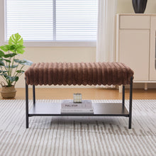 Load image into Gallery viewer, Upholstered Ottoman Coffee Table Foot Rest With Open Storage
