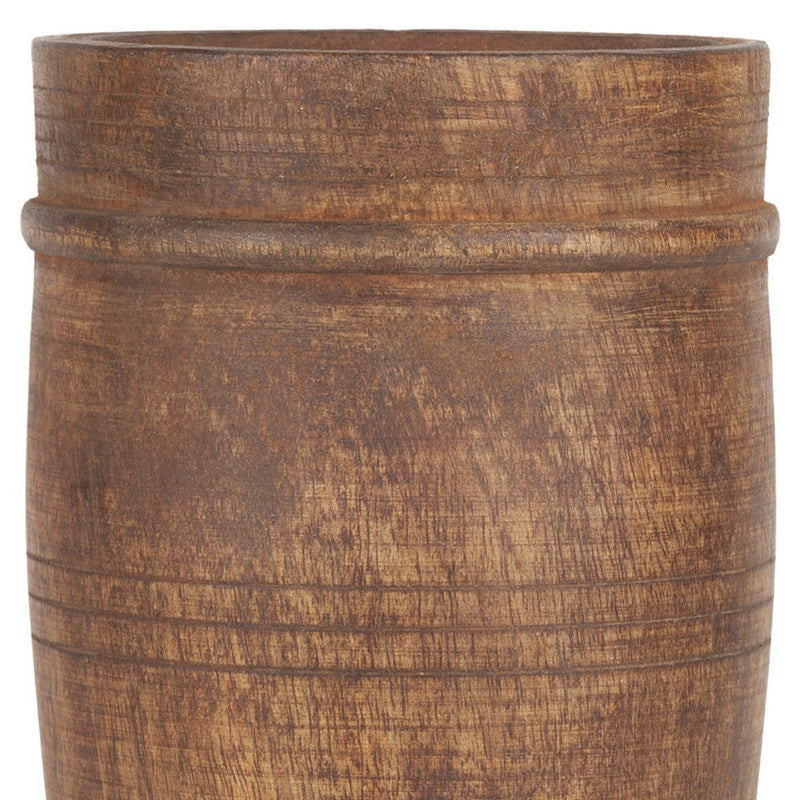 Reclaimed Cylinder Table Vase - Brown