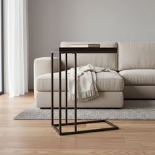 Load image into Gallery viewer, Particle Board Metal Accent Table - Cappuccino
