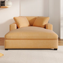Load image into Gallery viewer, Oversized Chaise, Lounge Chair Classic Design, Soft Fabric, Durable Frame With Solid Wood Legs
