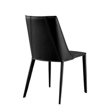 Load image into Gallery viewer, Contemporary Upholstered Leather Dining Side Chair - Black
