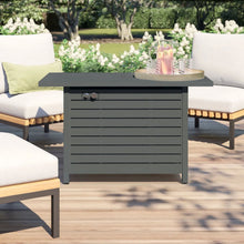 Load image into Gallery viewer, Outdoor Fire Pit Table With Lid Fuel Versatility
