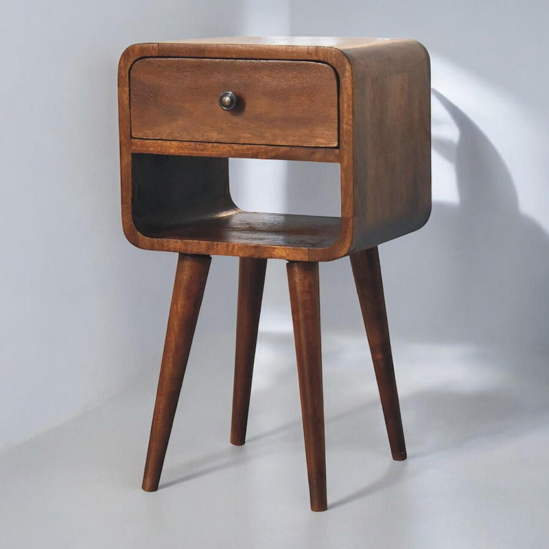 Wood One Drawer Nightstand - Chestnut