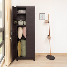 Load image into Gallery viewer, Plastic Square Accent Cabinet With Two Doors (738473) - Espresso

