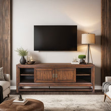 Load image into Gallery viewer, TV Stand Console, For TVs Up To 85", 2 Tone - Brown
