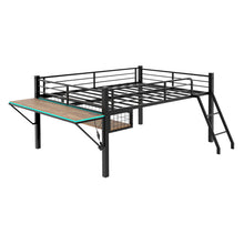 Load image into Gallery viewer, Loft Bed With Built In Desk, LED Light Strip
