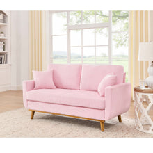 Load image into Gallery viewer, Upholstered Loveseat With Arms And Pillows
