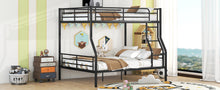 Load image into Gallery viewer, Full XL Over Queen Metal Bunk Bed, Black
