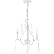 Load image into Gallery viewer, Three Light Dimmable Chandelier With Shades - White

