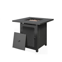 Load image into Gallery viewer, Outdoor 2 In 1 Propane Fire Pit Table With Dual Burners, Lava Rocks And Waterproof Cover - Black
