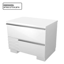 Load image into Gallery viewer, 2 Drawer Nightstand, Bedside Table - White
