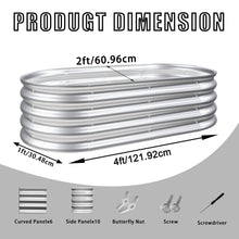 Load image into Gallery viewer, Heavy Duty Galvanized Raised Garden Bed Kit For Vegetables, Flowers &amp; Herbs
