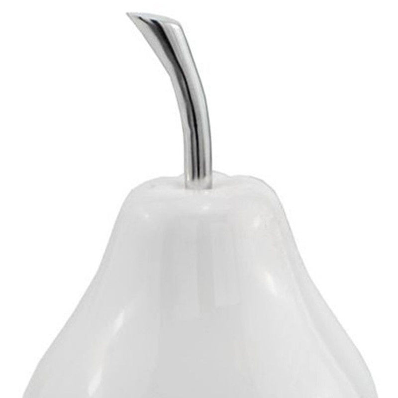 Decorative Pear Tabletop Sculpture - White