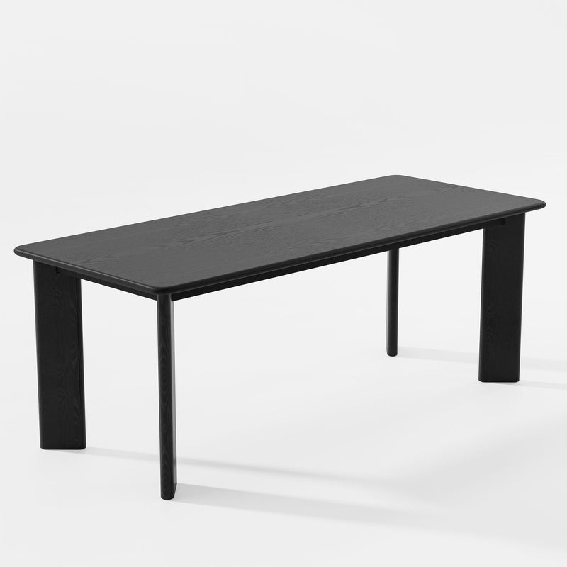 78" Solid Wood Oval Dining Table - Black