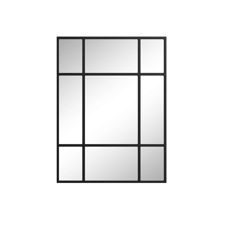 39" Metal Framed Accent Mirror - Black