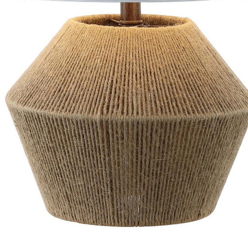 Novelty Bedside Lamp With Drum Shade - Brown