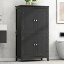 Load image into Gallery viewer, Elegant Bathroom Floor Storage Cabinet With 4 Doors, Adjustable Shelves
