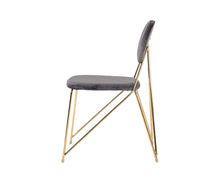Load image into Gallery viewer, Mid Century Mod Dining Chairs (Set of 2) - Gray / Gold
