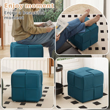 Load image into Gallery viewer, Modern Ottoman Foot Rest With Woven Design
